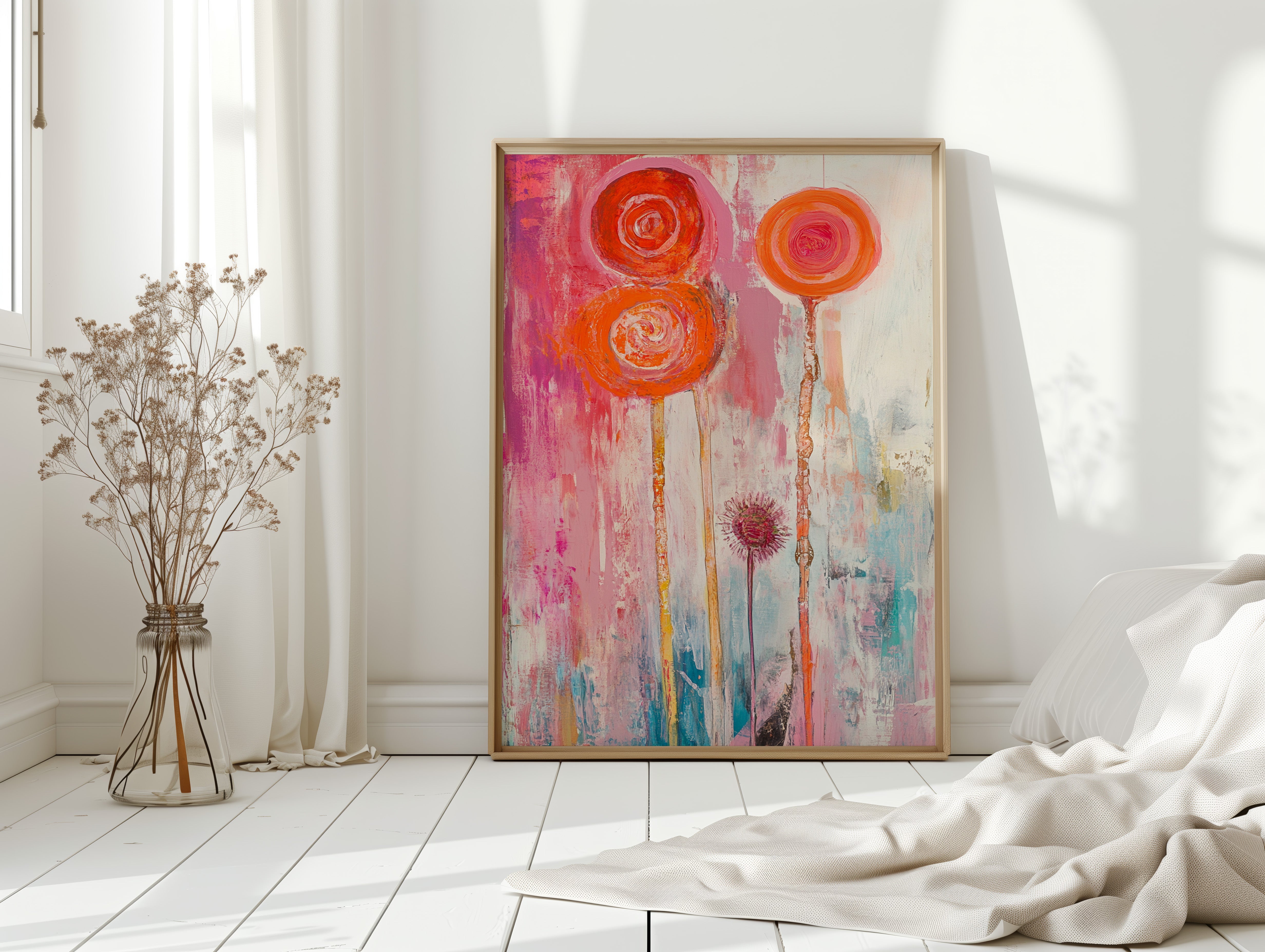 Coral Lollipops Dance Through Rain