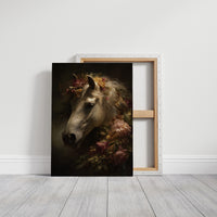 Noble Steed Adorned With Blossoms