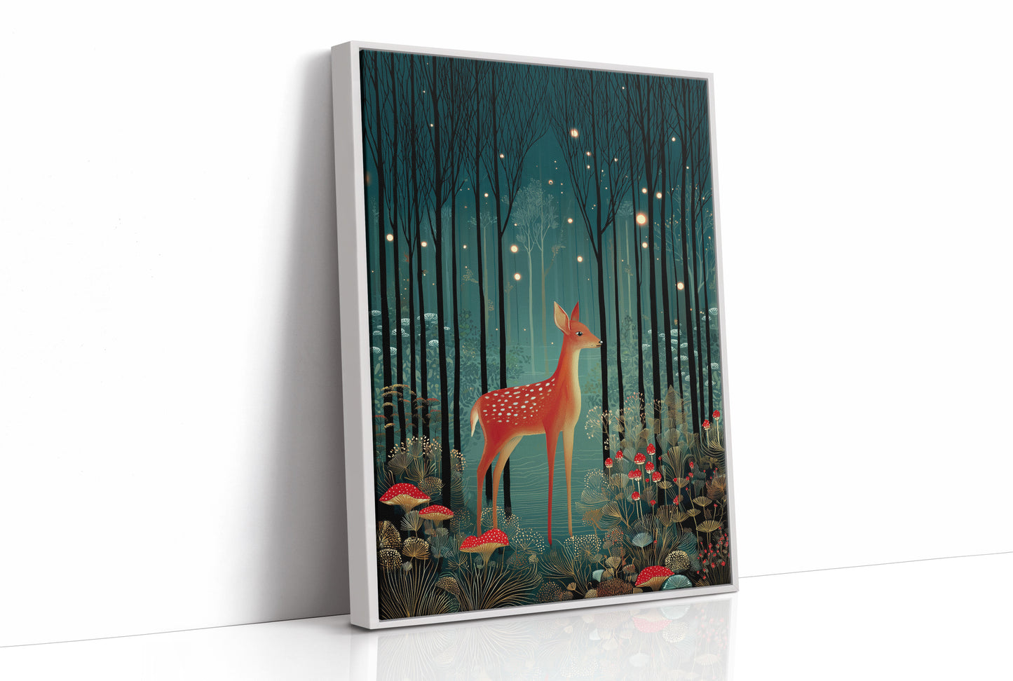 Fireflies Dance With Forest Fawn