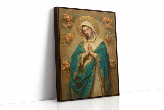 Sacred Prayers In Teal Gold