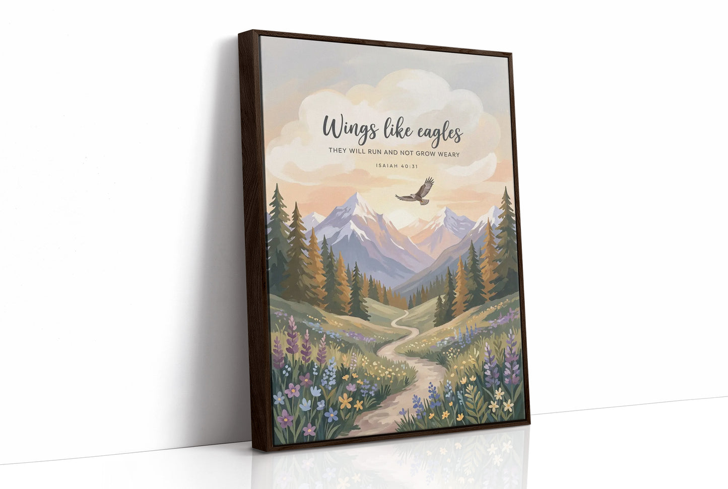 Wings Like Eagles: Alpine Meadow Scripture Print
