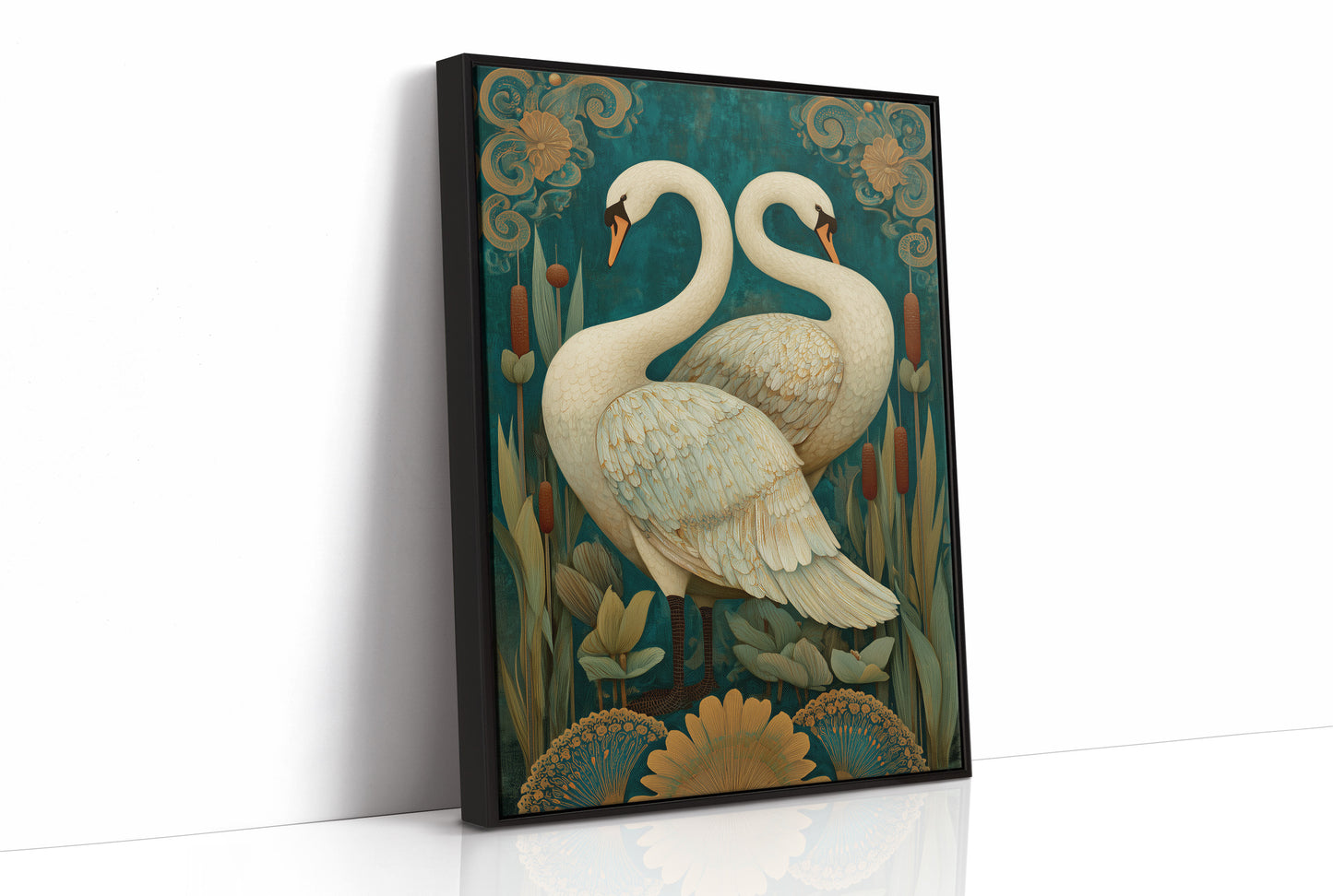 Elegant Duet Against Emerald Waters