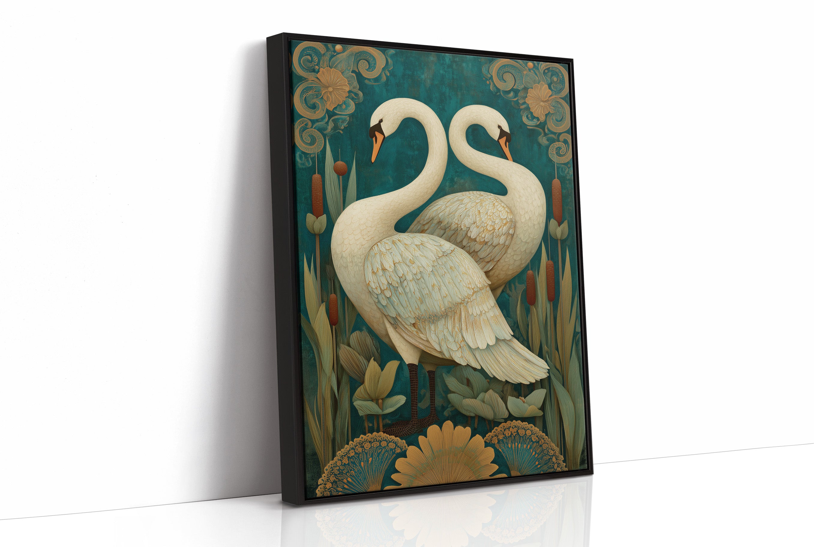 Elegant Duet Against Emerald Waters