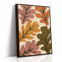 Big Leaf Energy, print in a brown wood frame