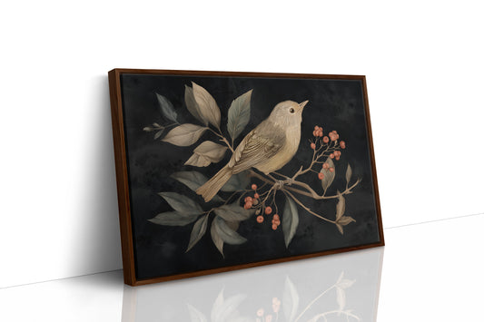 Songbird Among Autumn Berries