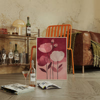 Peonies Rise Through Burgundy Mist