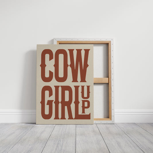 Cowgirl Up Western Typography Print