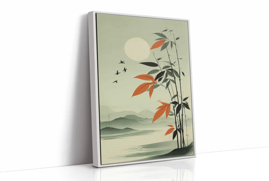 Bamboo Leaves Chase Morning Birds