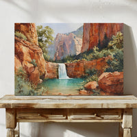 Sacred Waters Between Red Cliffs
