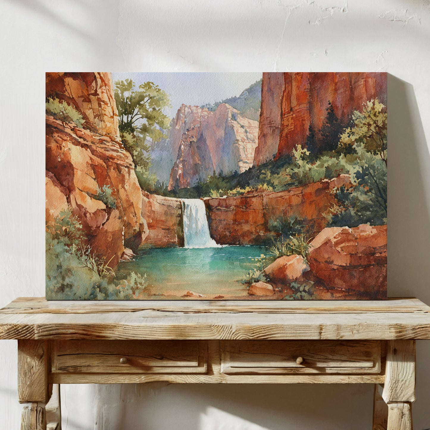 Sacred Waters Between Red Cliffs