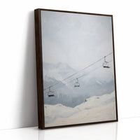 Empty Chairlift in the Fog
