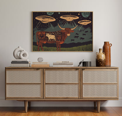 Alien Engraving on the Cosmic Cow