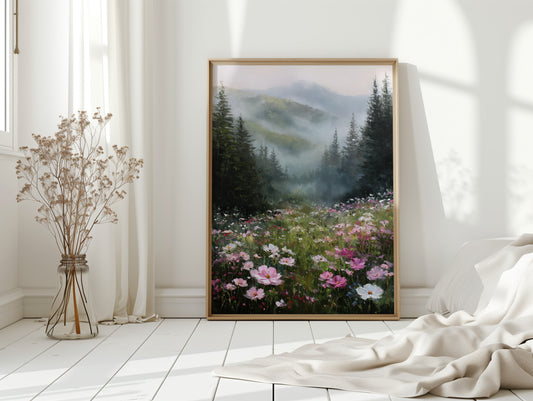 Mountain Meadow Wakes In Pink