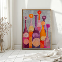 Wine Bottles Dance At Twilight