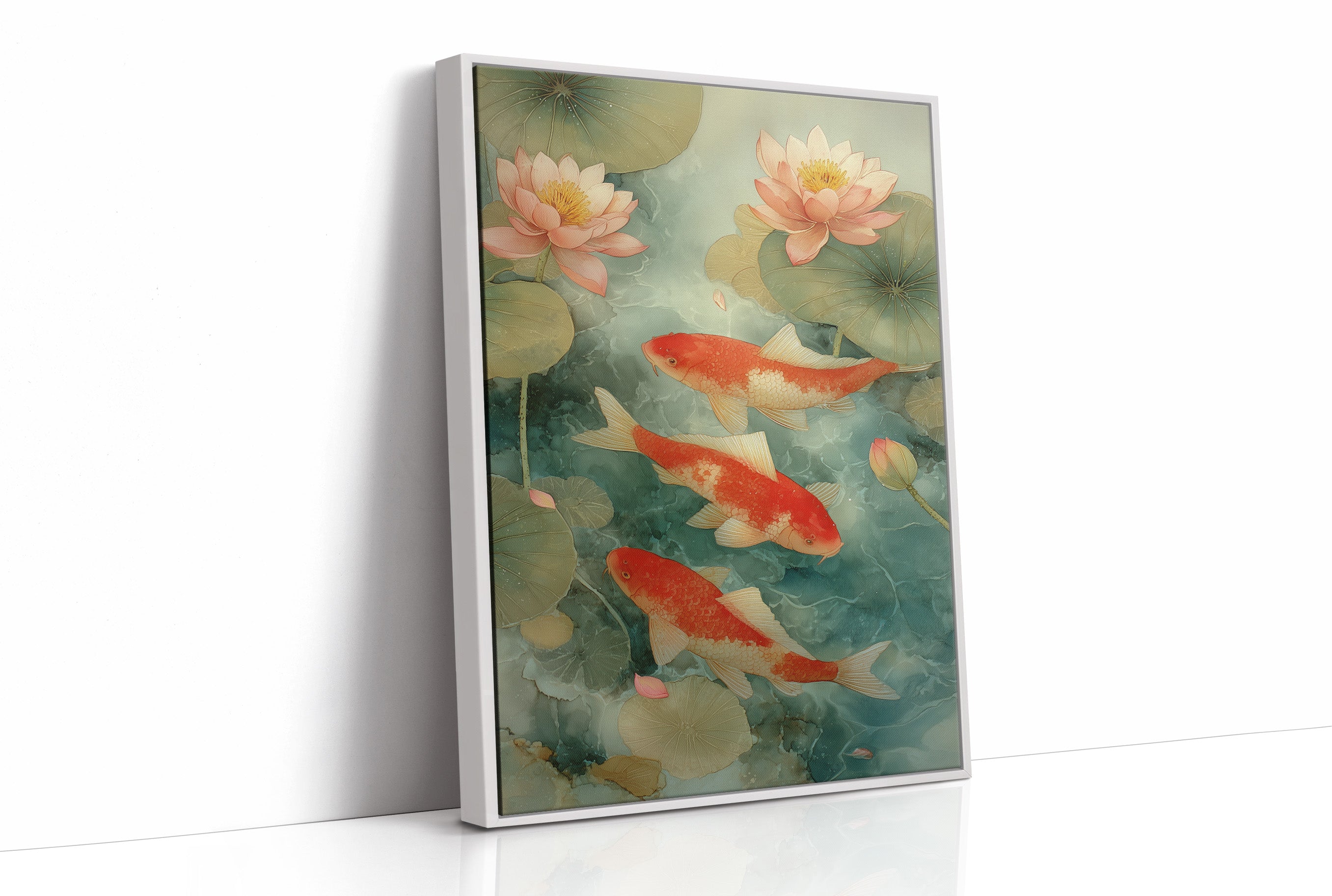 Coral Fish Dance Above City Windows