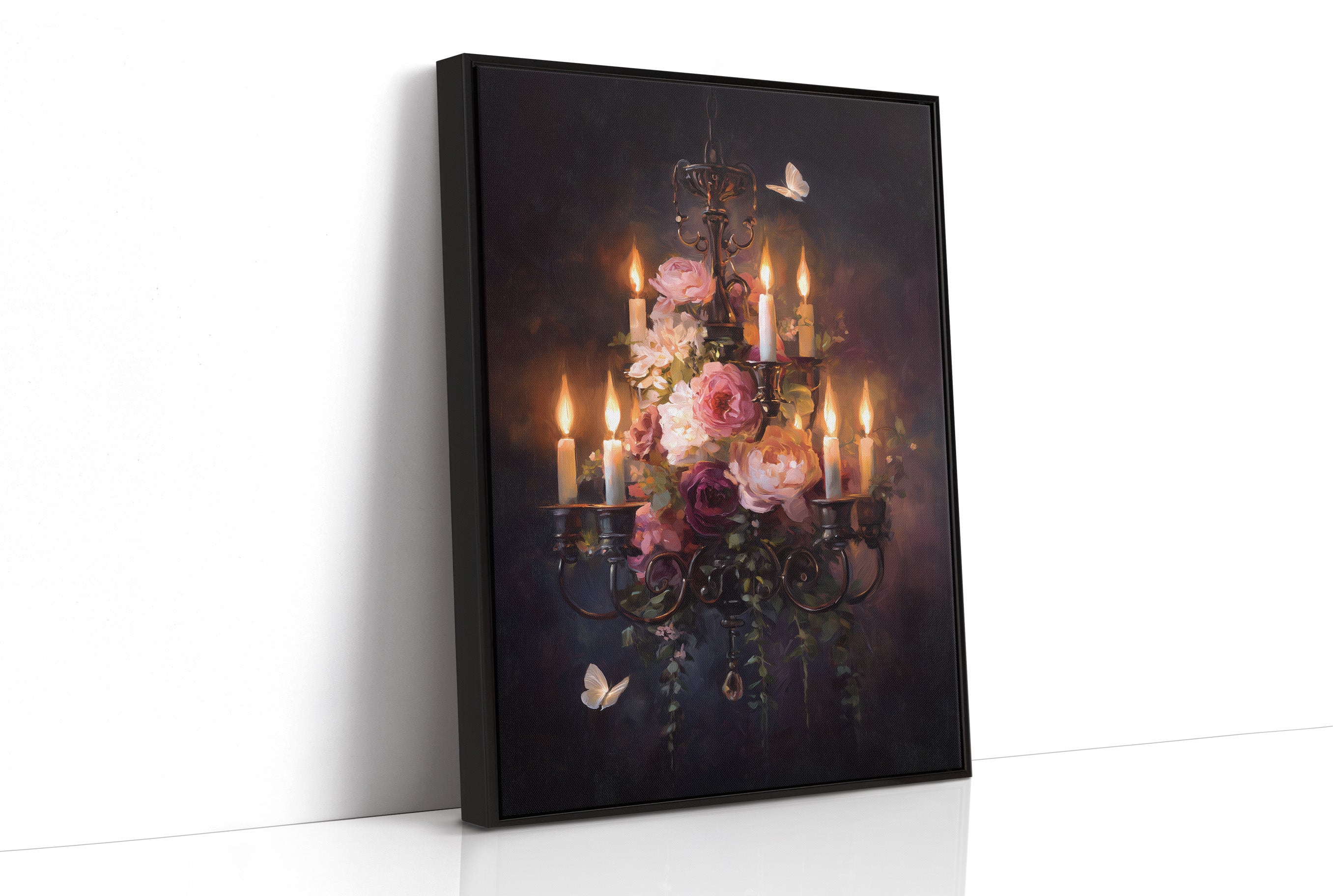 Candlelight Beckons Moths And Blooms