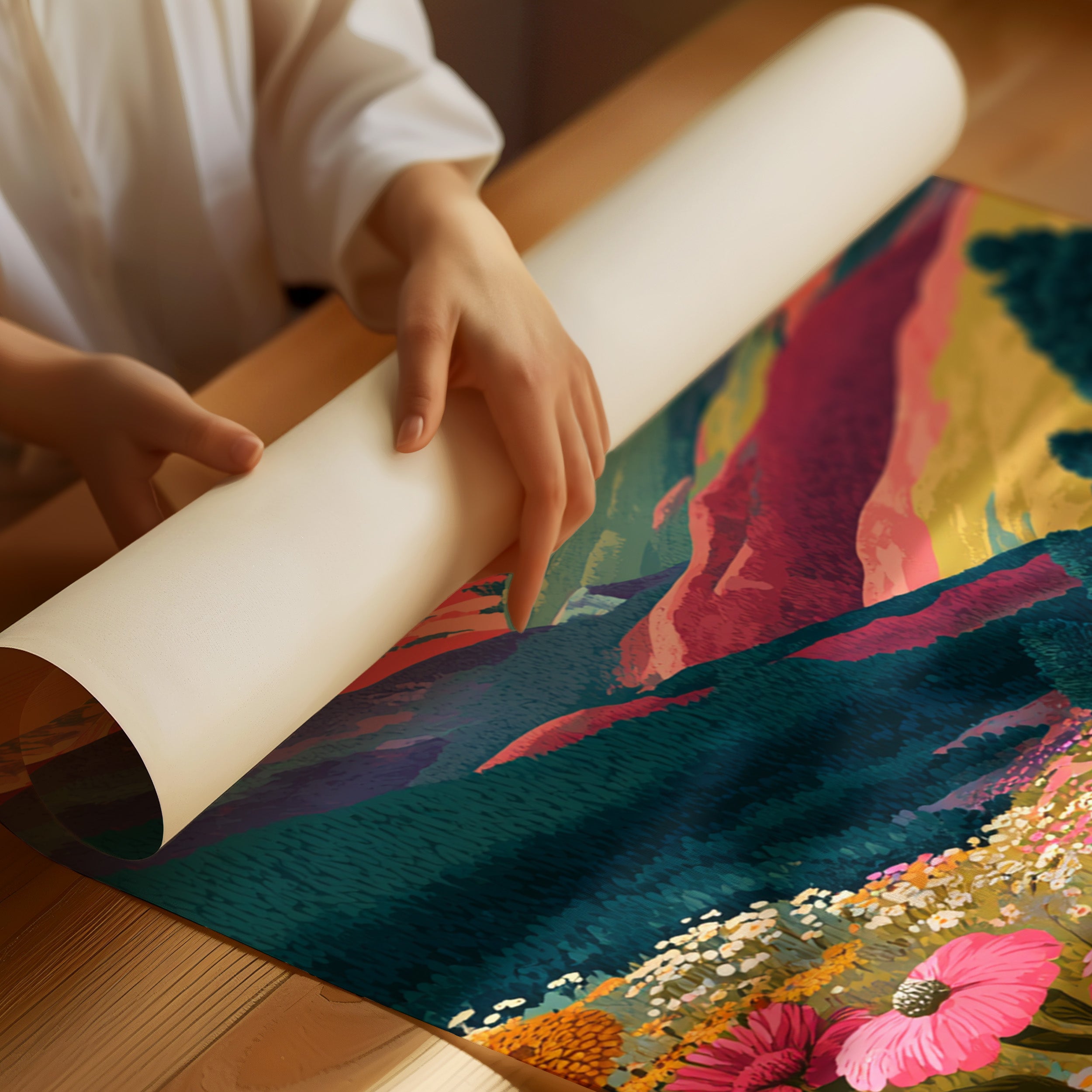 Mountains Adorned in Floral Splendor
