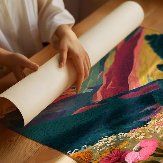 Mountains Adorned in Floral Splendor