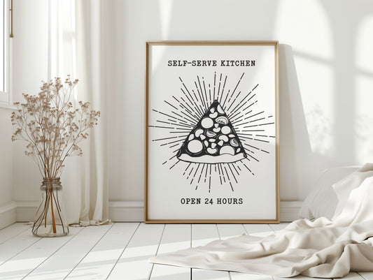 Midnight Pizza Glows Like Stars