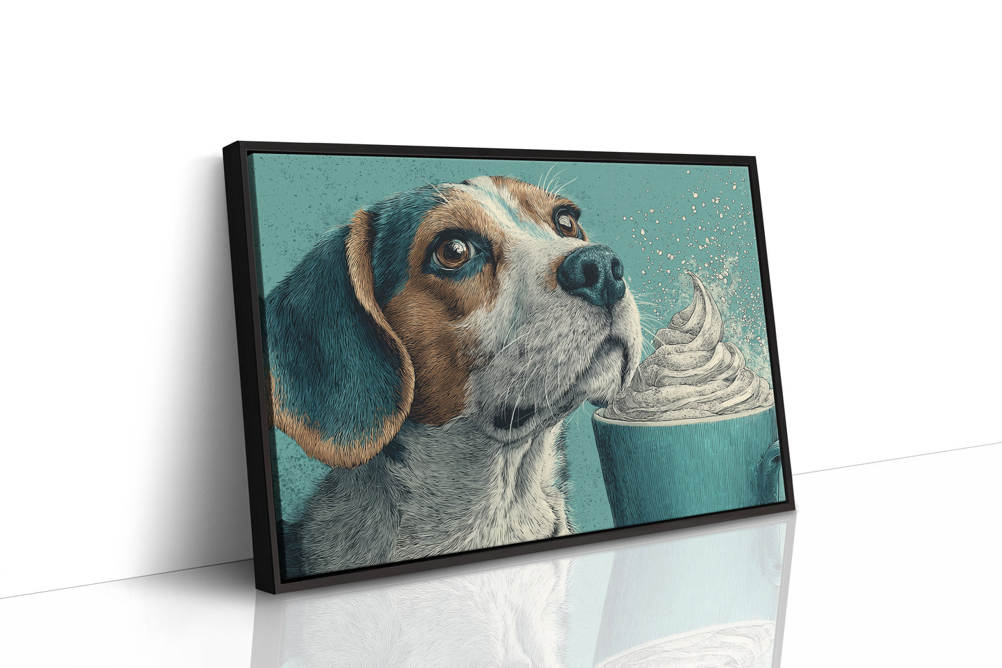 Beagle and the Whipped Cream Cup