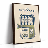 Sardines in Olive Oil — Vintage Tin Label Print