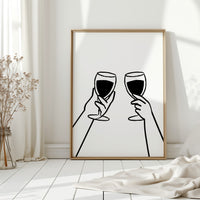 Wine Glasses Toast Silent Promises