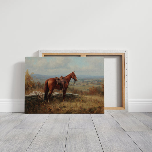 Chestnut Companion Awaits The Rider