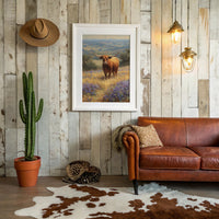 Longhorn Grazes Among Bluebonnet Dreams