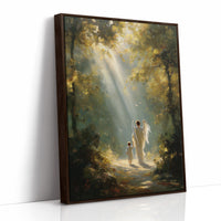 Sunbeams Guide Their Forest Journey