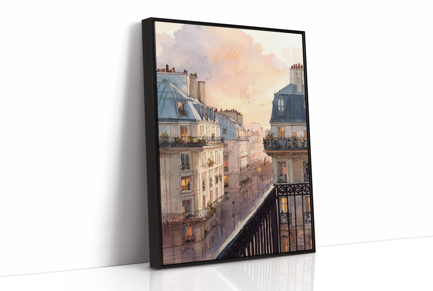 Evening Light Over Paris Rooftops