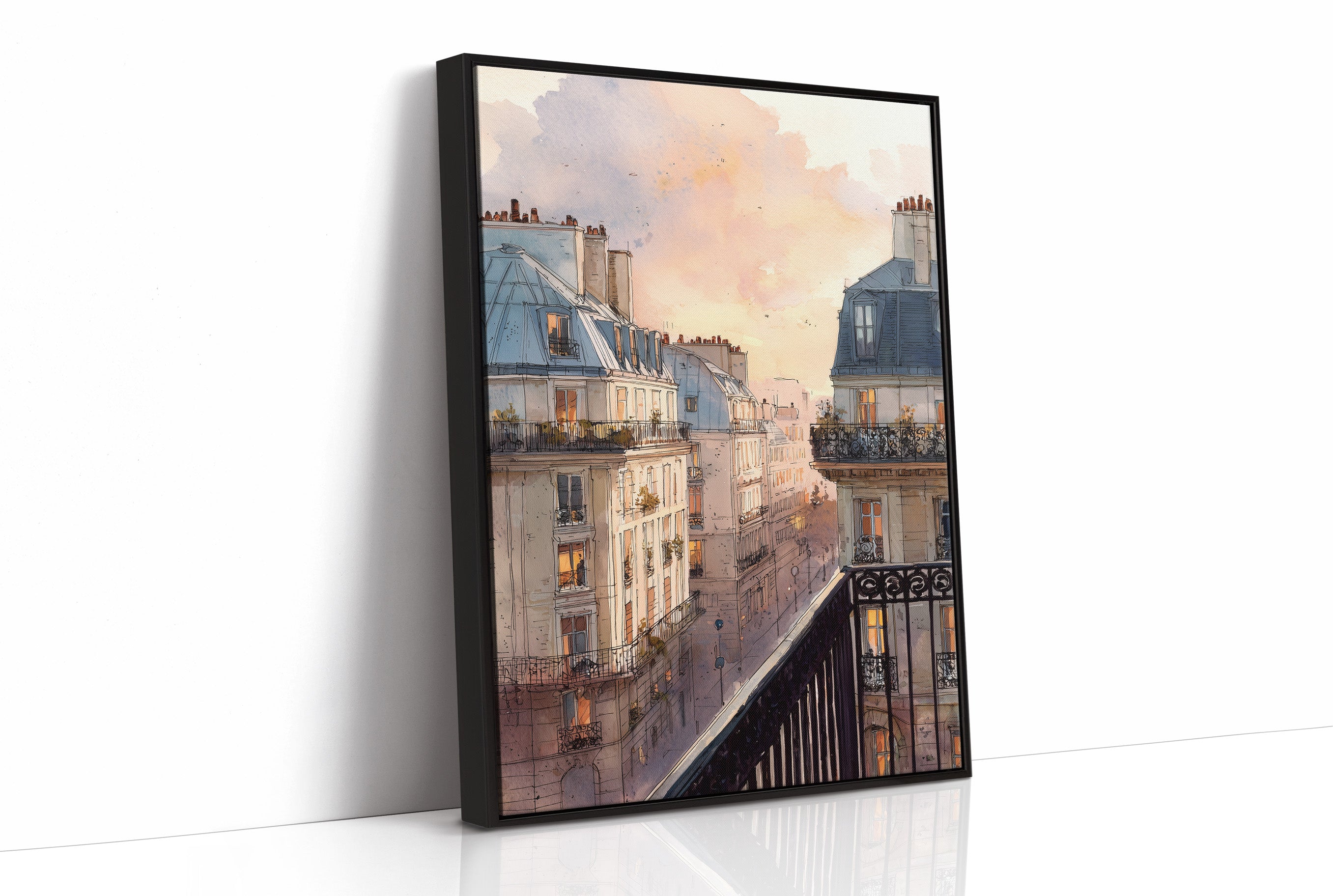 Evening Light Over Paris Rooftops