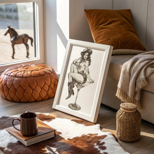 Saloon Belle Cocktail Hour - Vintage Pin-Up Cowgirl