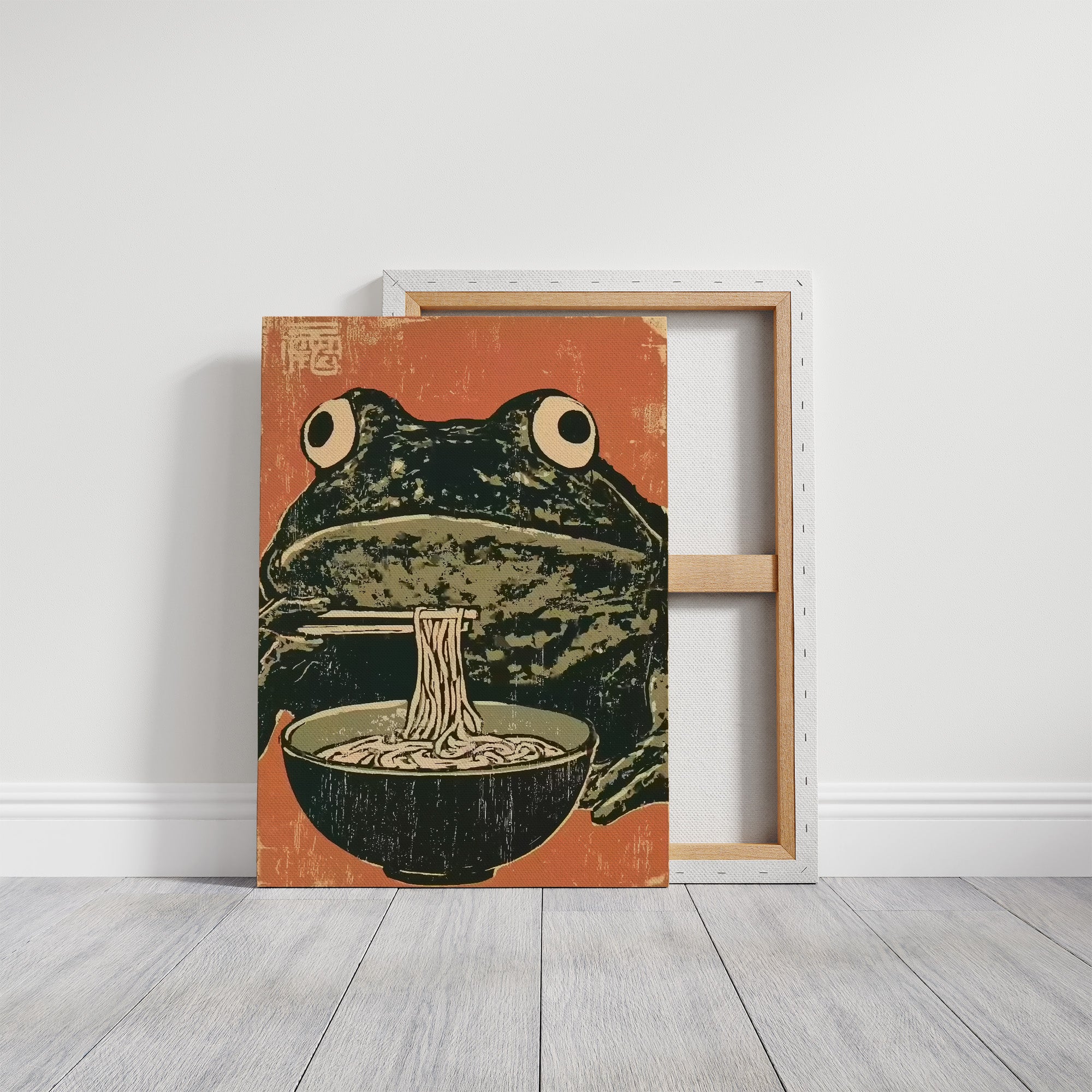Frog Slurping A Big Bowl