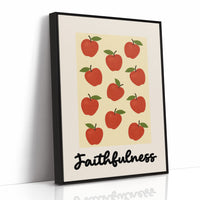 Crimson Orchard On Cream Canvas