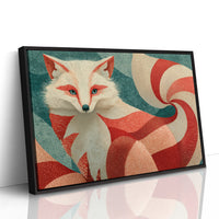 Nine-Tailed Fox in Crimson Swirls