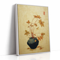 Maple Leaves Dance In Blue Pottery