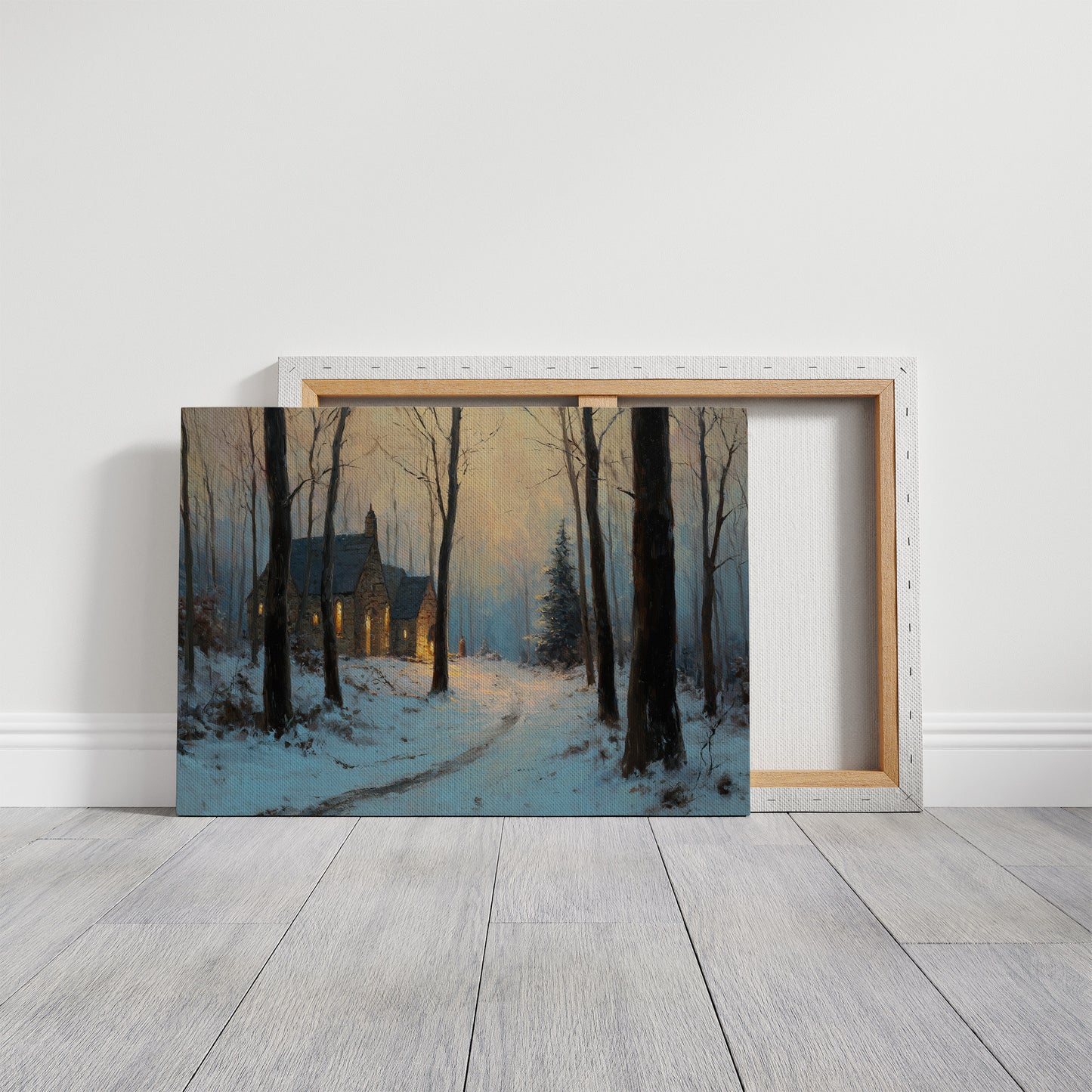 Warm Light in Winter Woods