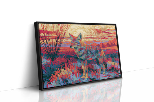 Coyote at Sundown, Fauvist Desert