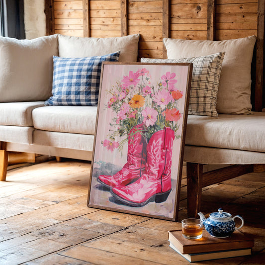 Wild Cosmos Dance In Scarlet Boots