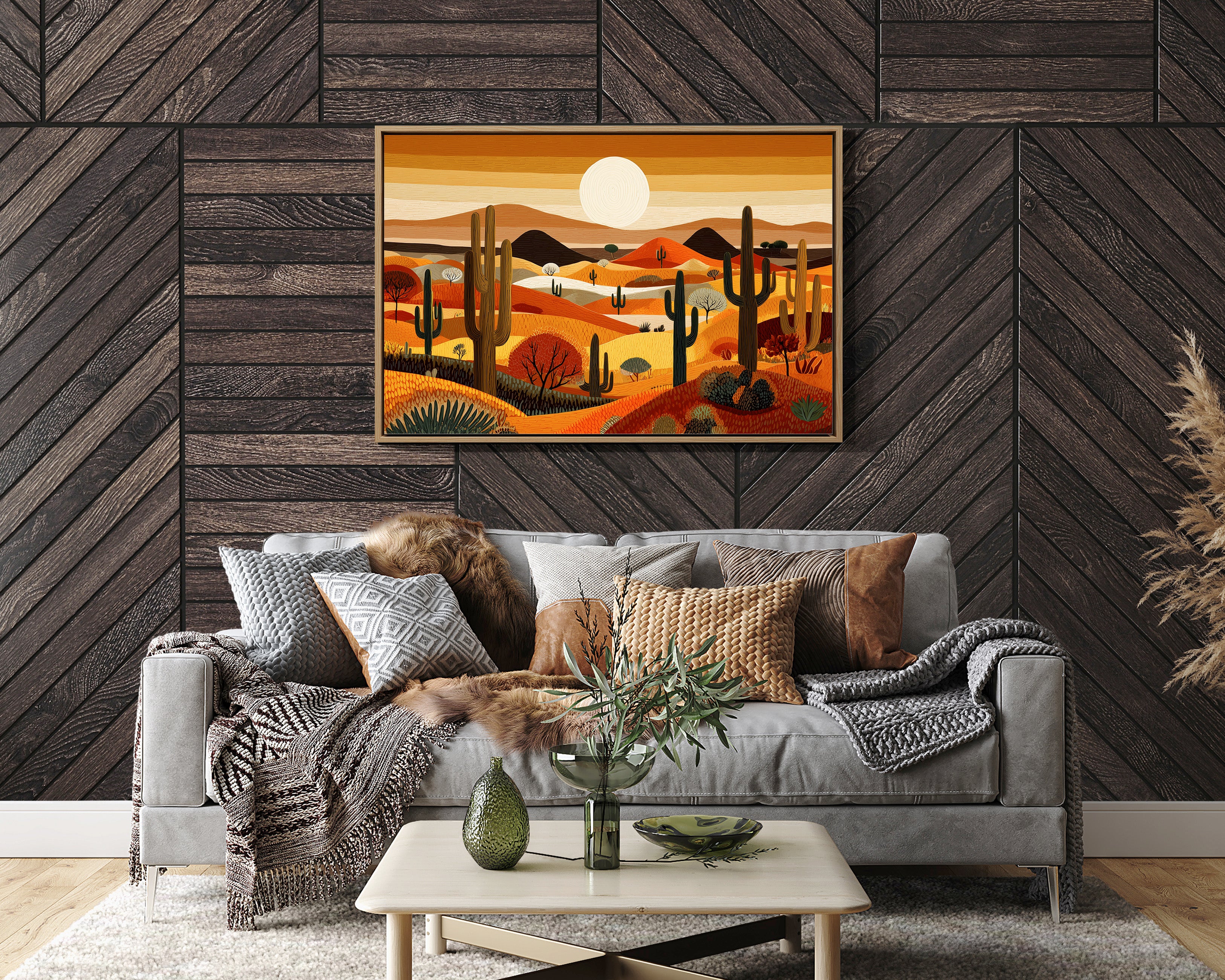 Saguaros Dance Under Desert Sunset
