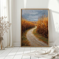 Autumn Path Through Golden Fields