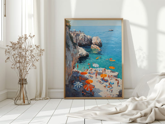 Summer Floats Along Mediterranean Cliffs