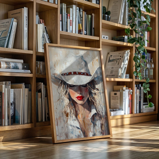 Cowgirl Grace in White Hat
