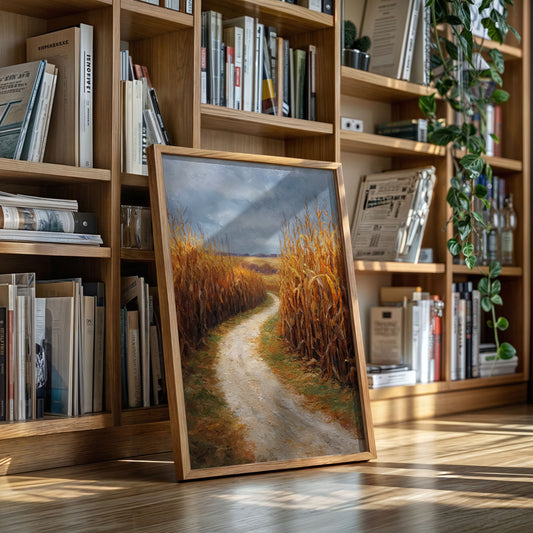 Autumn Path Through Golden Fields