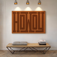Howdy Rustic Maze Style Cowboy Art