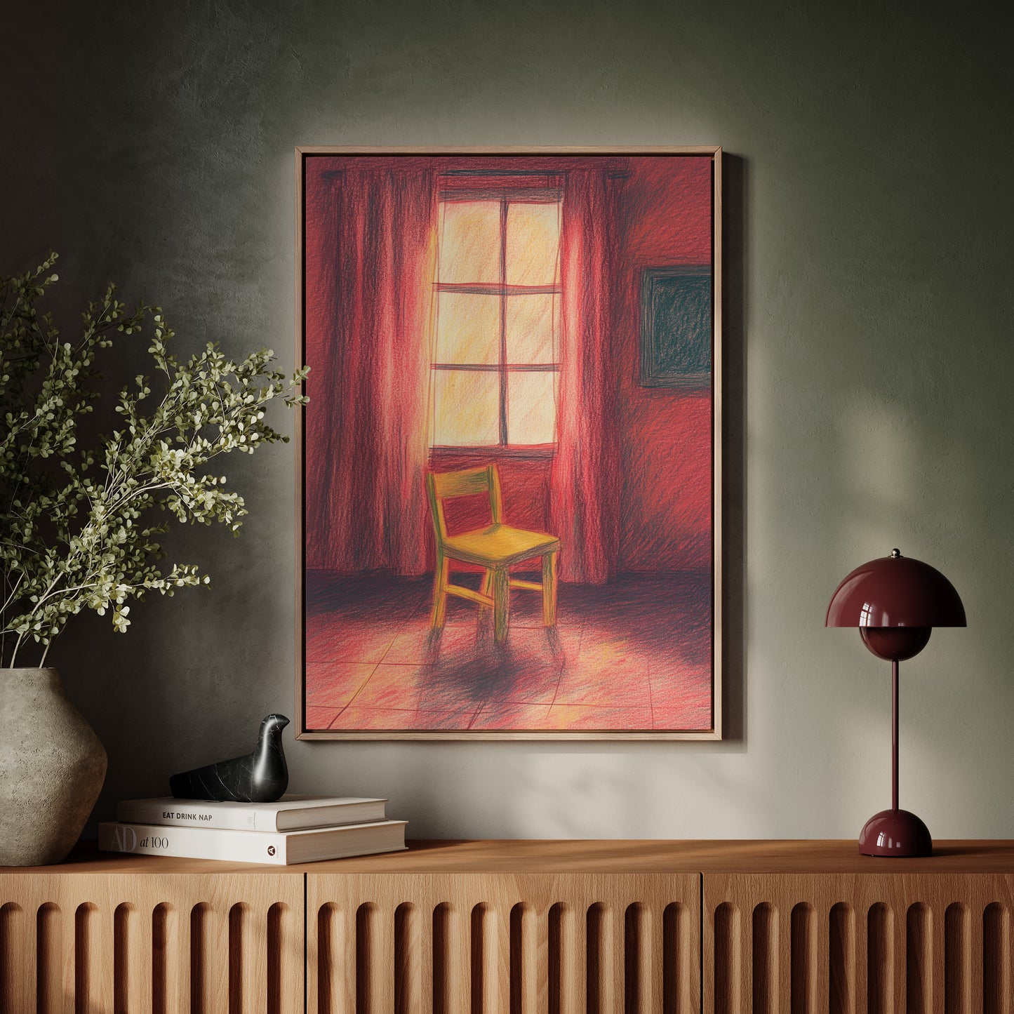 Solitude Bathes In Crimson Light