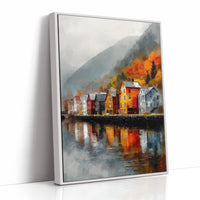 Autumn Reflections by the Fjord