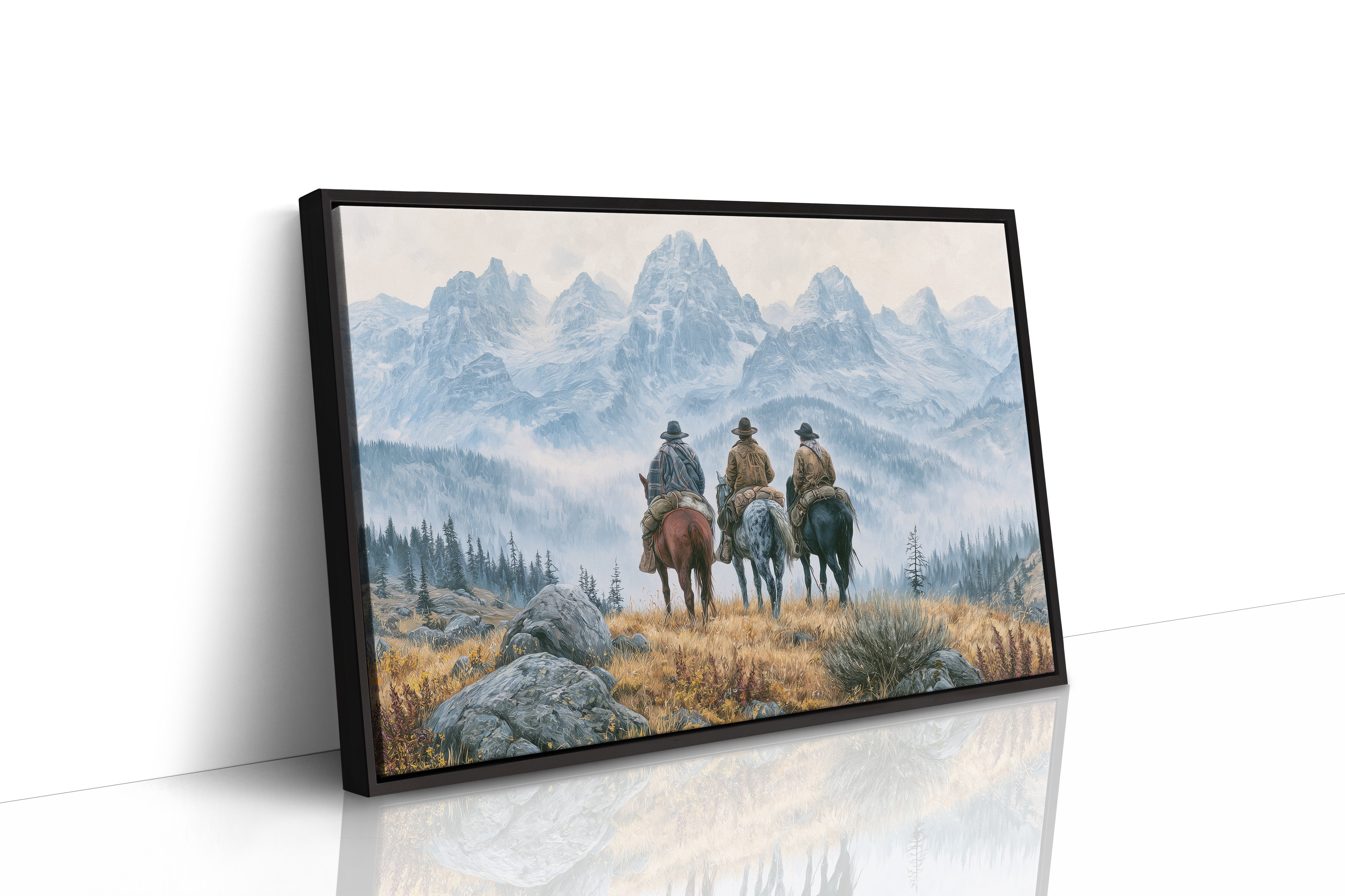 Riders at the Foot of the Tetons