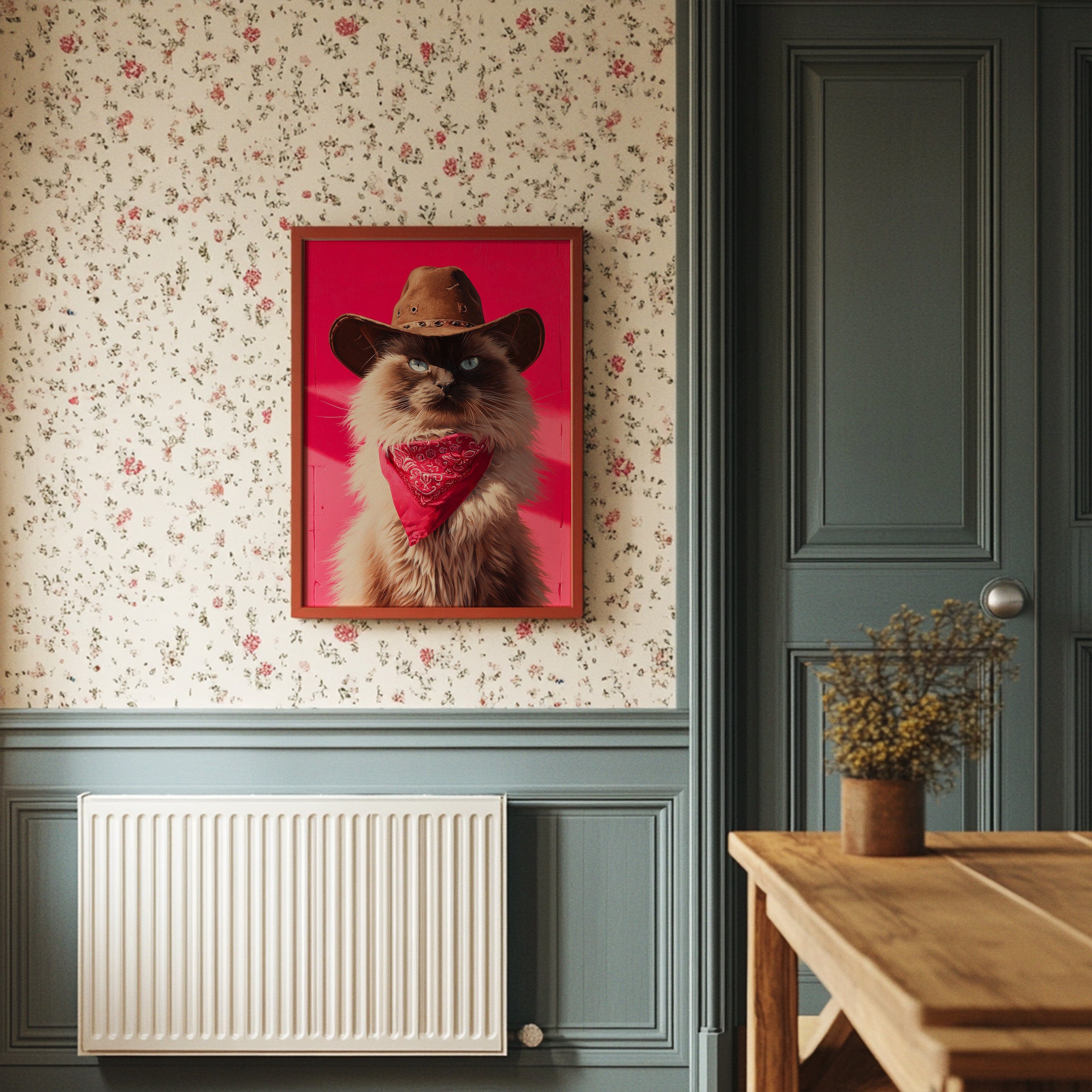 Feline Sheriff Rules Pink Mountains
