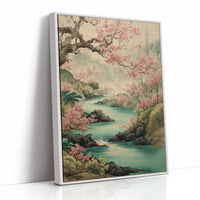 Cherry Blossoms Paint River's Journey